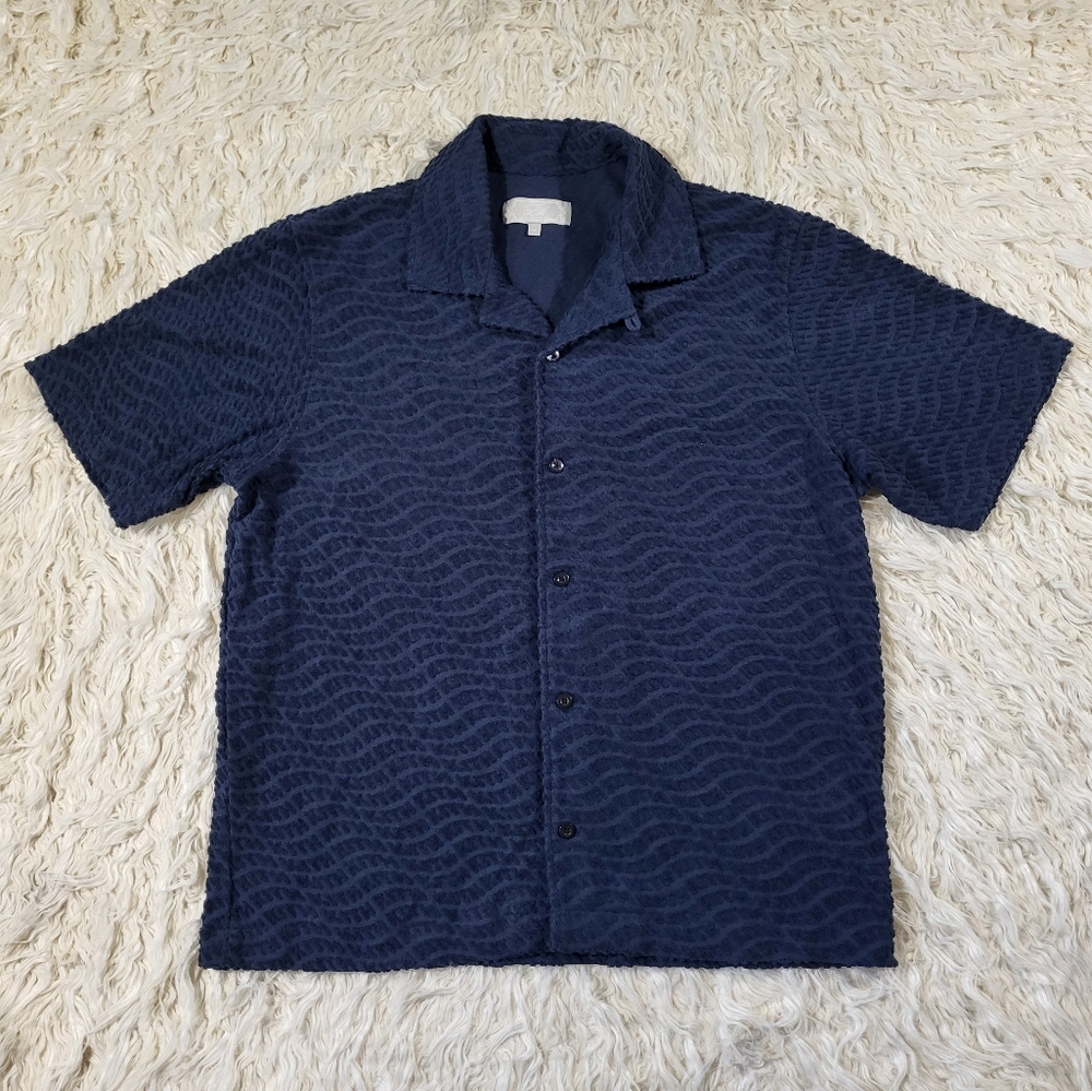 Kith Mens Monogram Terry Camp Shirt Size Medium